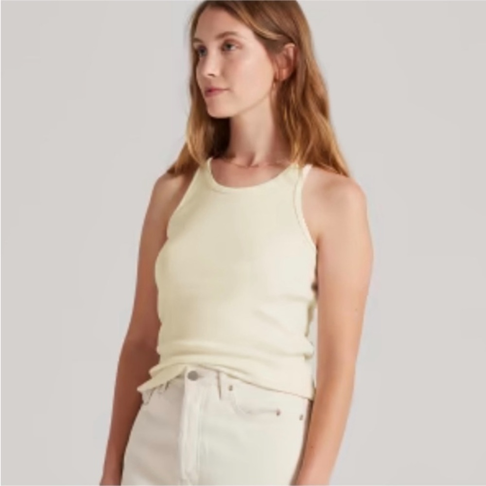 Allbirds The Ribbed Tank in Natural White Sz XXXL